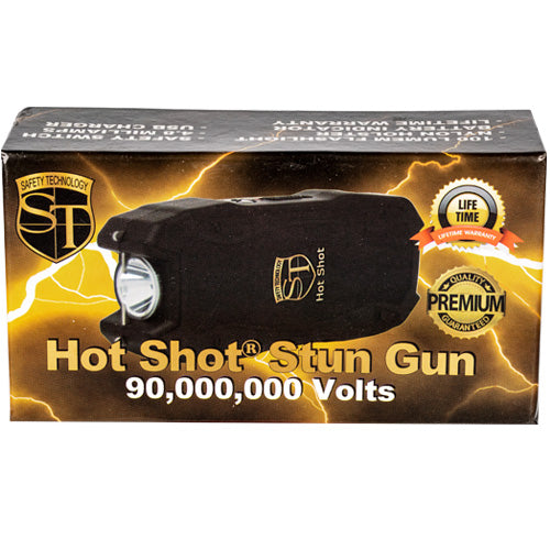 Hot Shot stun gun with flashlight and Battery Meter